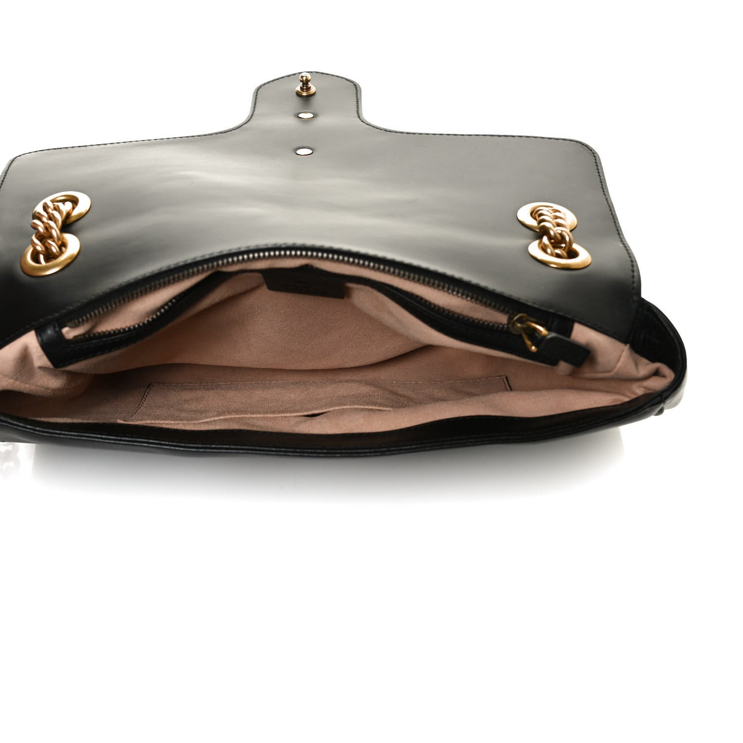 Calfskin Matelasse Medium GG Marmont Shoulder Bag Black