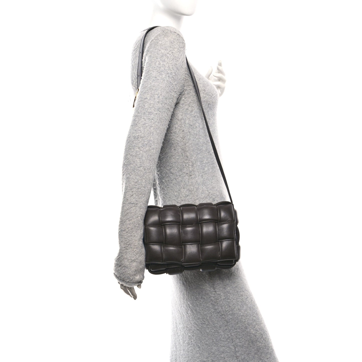 Nappa Maxi Intreccio Padded Cassette Crossbody Bag Fondant