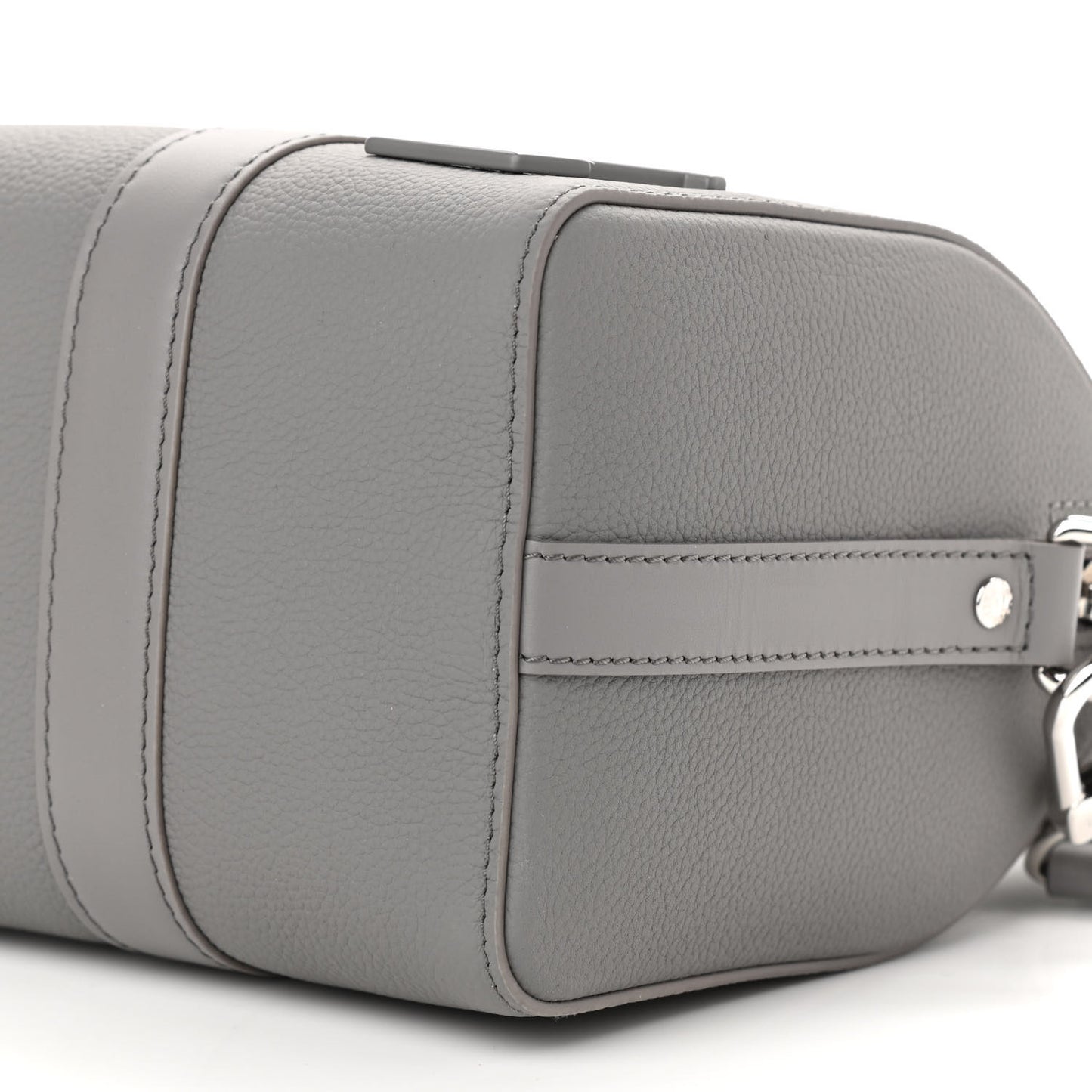 Grained Calfskin Aerogram City Keepall Gris