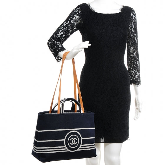 Chanel Denim Large Shopping Tote Blue 2 of 7