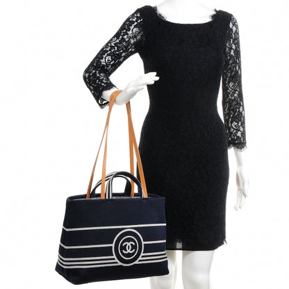 Chanel Denim Large Shopping Tote Blue 2 of 7