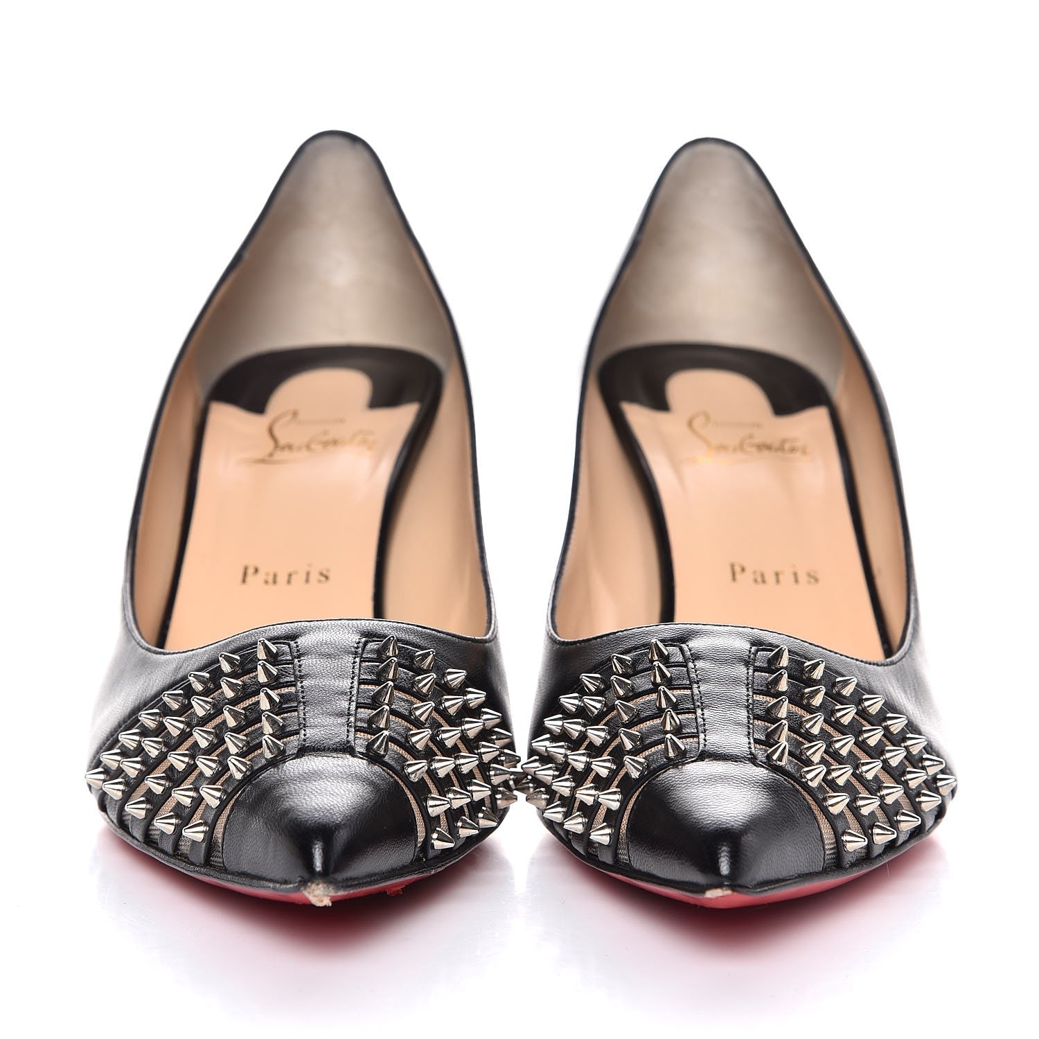 Christian Louboutin Kid Bareta 70 Pumps 40.5 Black Silver 2 of 11