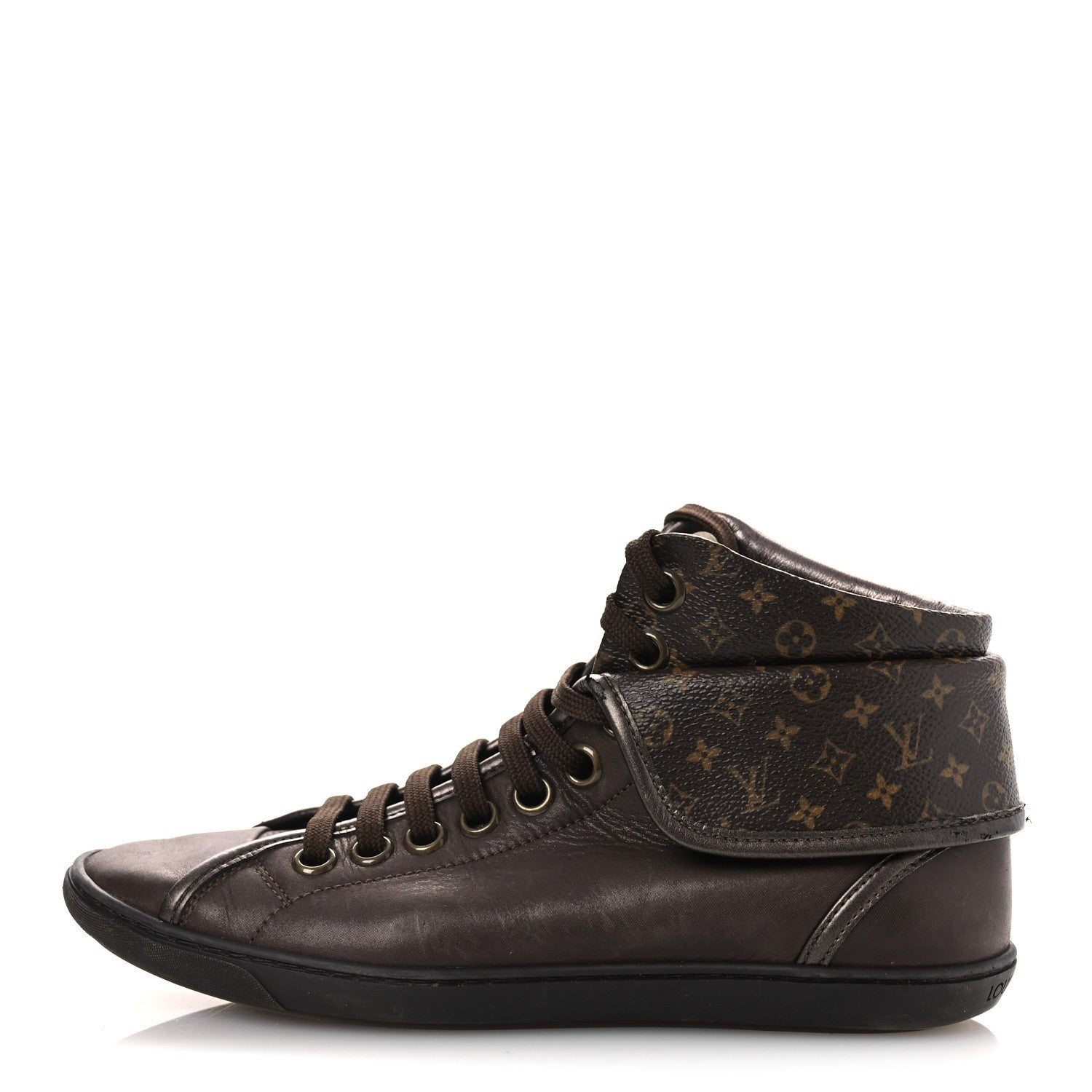 Louis Vuitton Calfskin Monogram Brea Sneaker 34.5 Brown 1 of 13