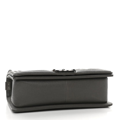 Chanel Caviar Quilted Medium Boy Flap Grey 4 of 9