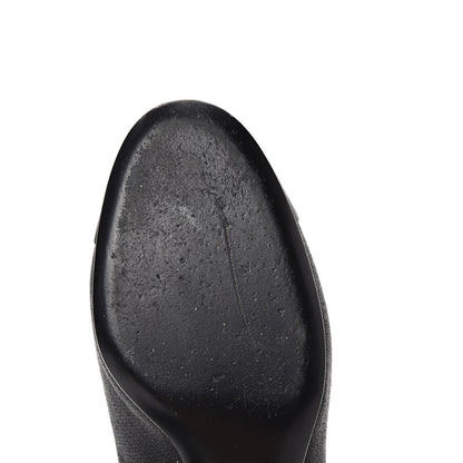 Chanel Embossed Lambskin CC Cap Toe Pump 36 Black 8 of 11