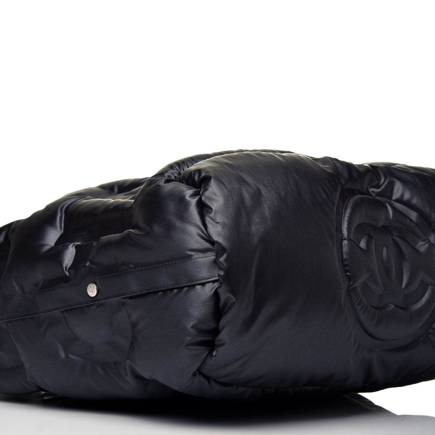 Nylon Embossed Doudoune Bowling Bag Black