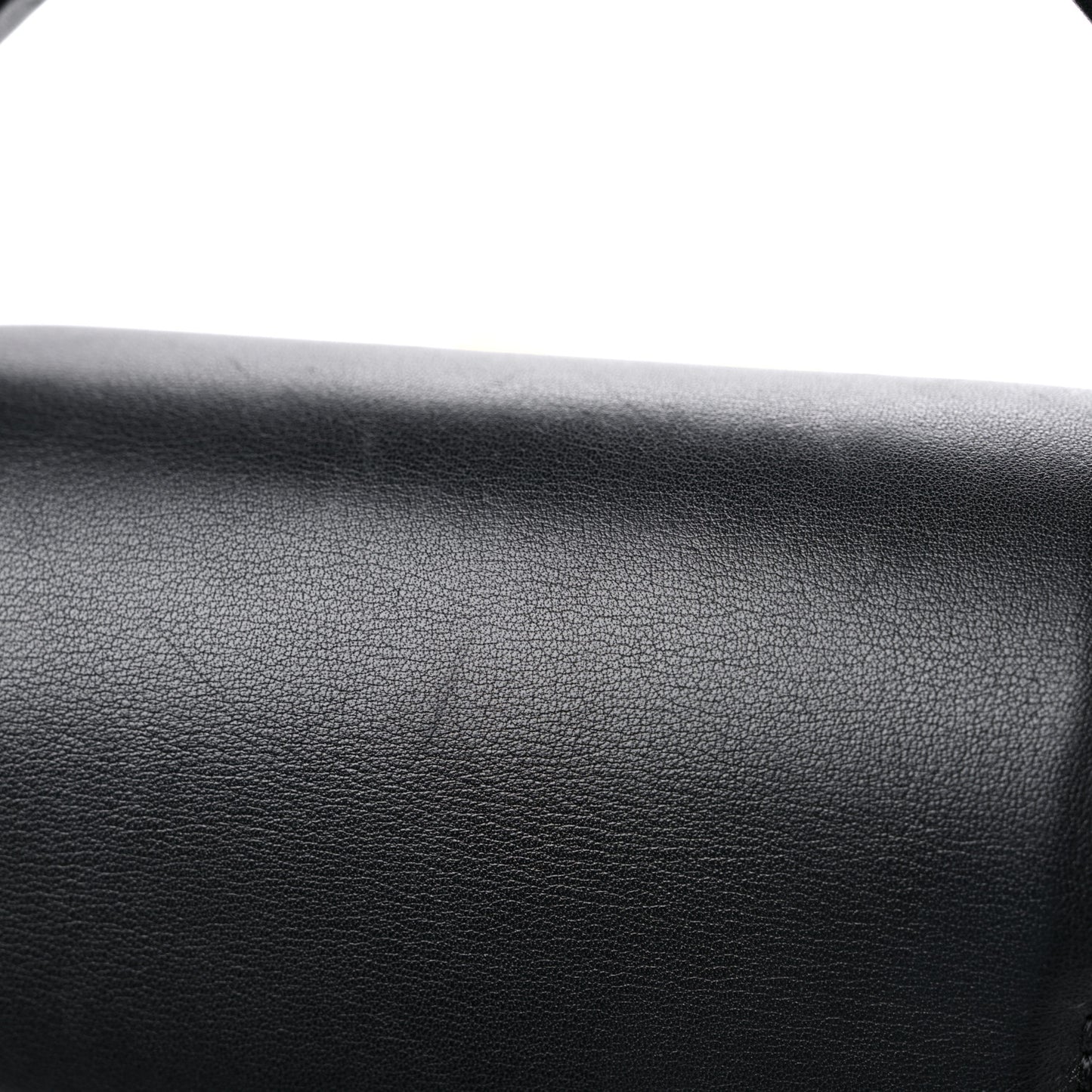 Calfskin Pleated Capucines BB Black