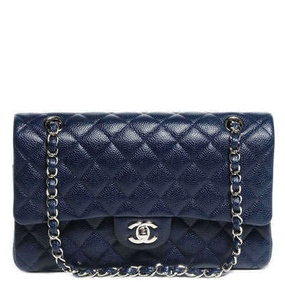Chanel Caviar Quilted Medium Double Flap Navy 1 of 8