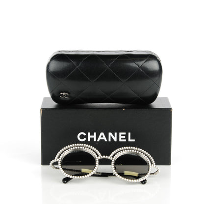 Chanel Pearl Round Sunglasses 71139 White 6 of 6