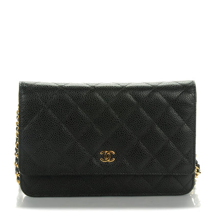 Chanel Caviar Quilted Wallet On Chain WOC Black 1 of 8