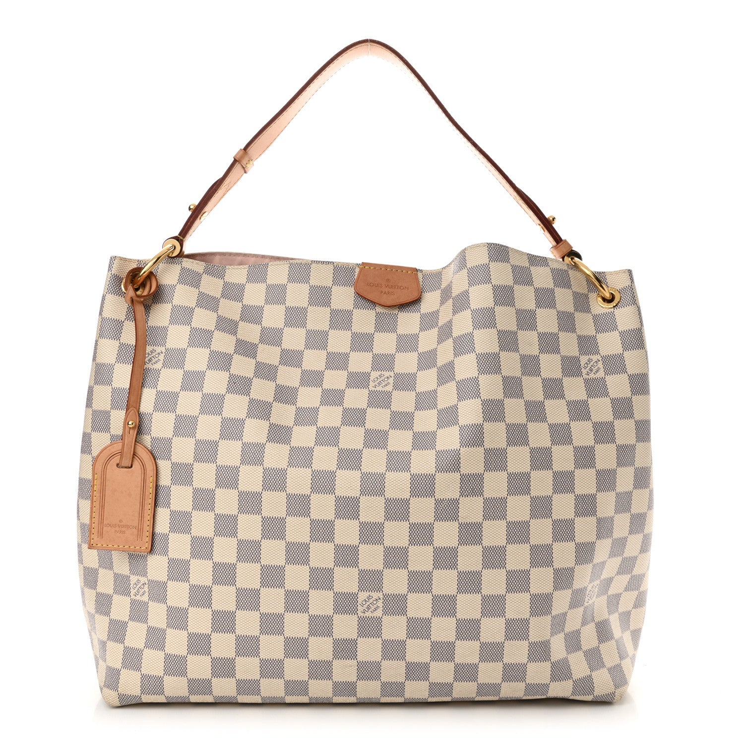 Louis Vuitton Damier Azur Graceful MM Rose Ballerine 1 of 11