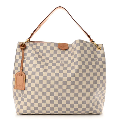Louis Vuitton Damier Azur Graceful MM Rose Ballerine 1 of 11