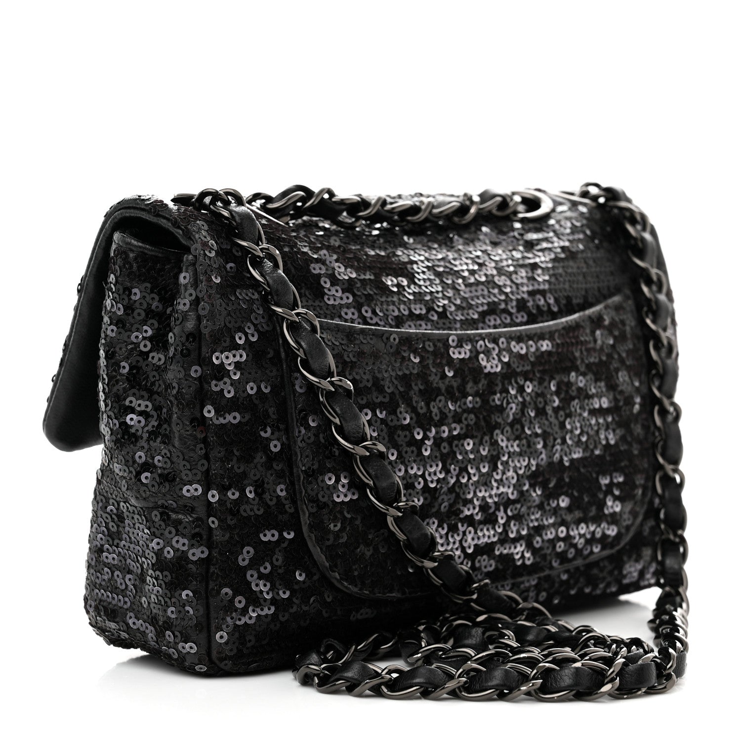 Chanel Sequin Lambskin Mini Moonlight on Water Flap Black 3 of 10