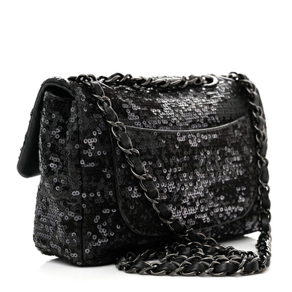 Chanel Sequin Lambskin Mini Moonlight on Water Flap Black 3 of 10