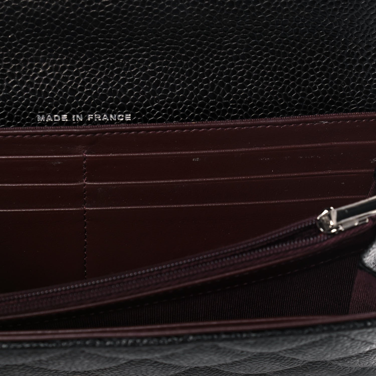 Chanel Caviar Quilted Large Gusset Flap Wallet Black 12 of 14