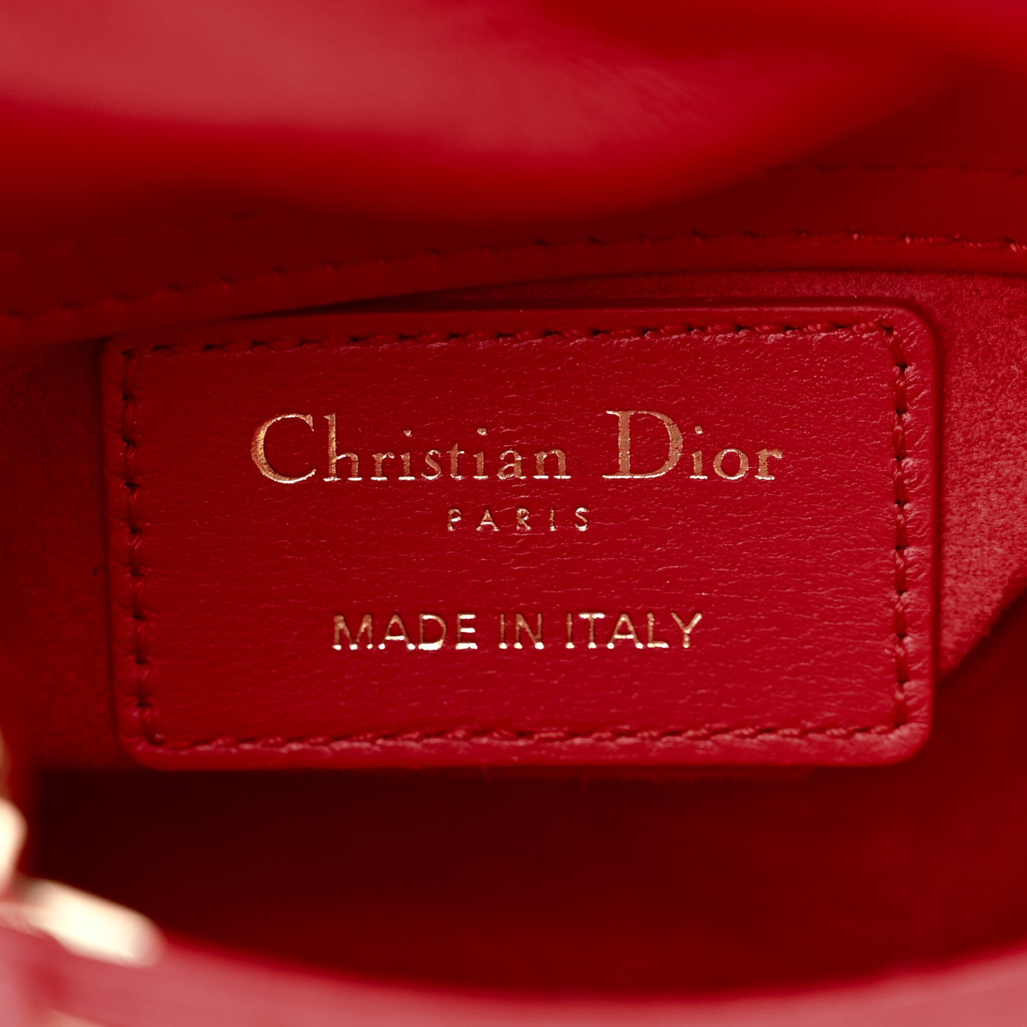 Christian Dior Lambskin Cannage Micro Lady Dior Red 6 of 10