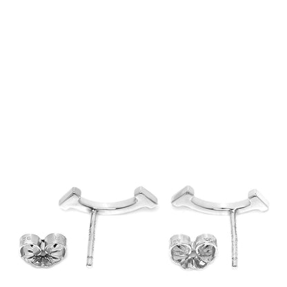 Tiffany Sterling Silver T Smile Stud Earrings 3 of 5