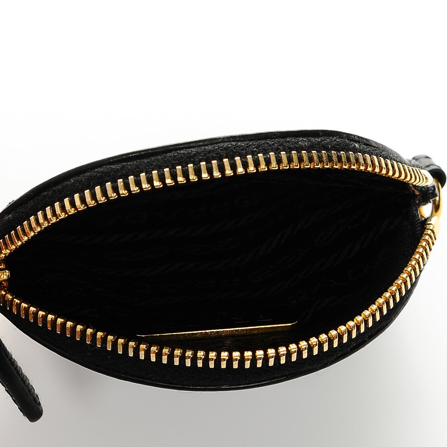 Prada Saffiano Metal Round Coin Purse Nero Black 5 of 6