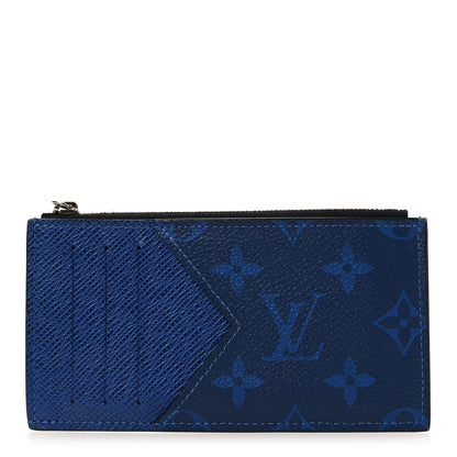Louis Vuitton Taigarama Coin Card Holder Cobalt Blue 1 of 9