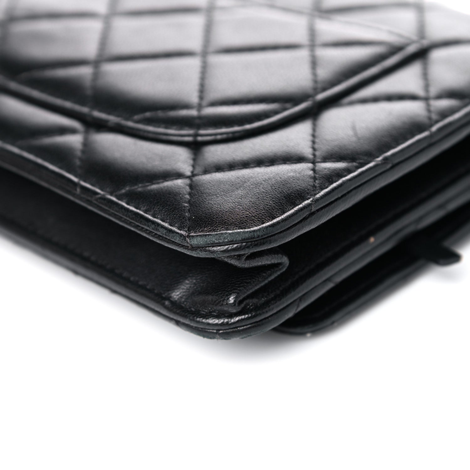 Chanel Lambskin Quilted Wallet On Chain WOC Black 15 of 18