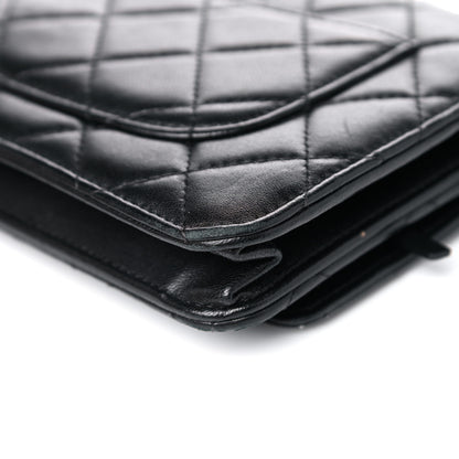 Chanel Lambskin Quilted Wallet On Chain WOC Black 15 of 18