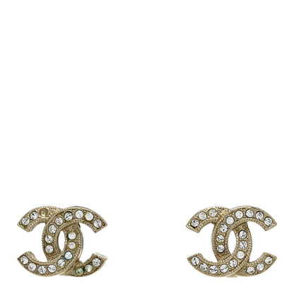 Chanel Crystal CC Earrings Gold 1 of 5