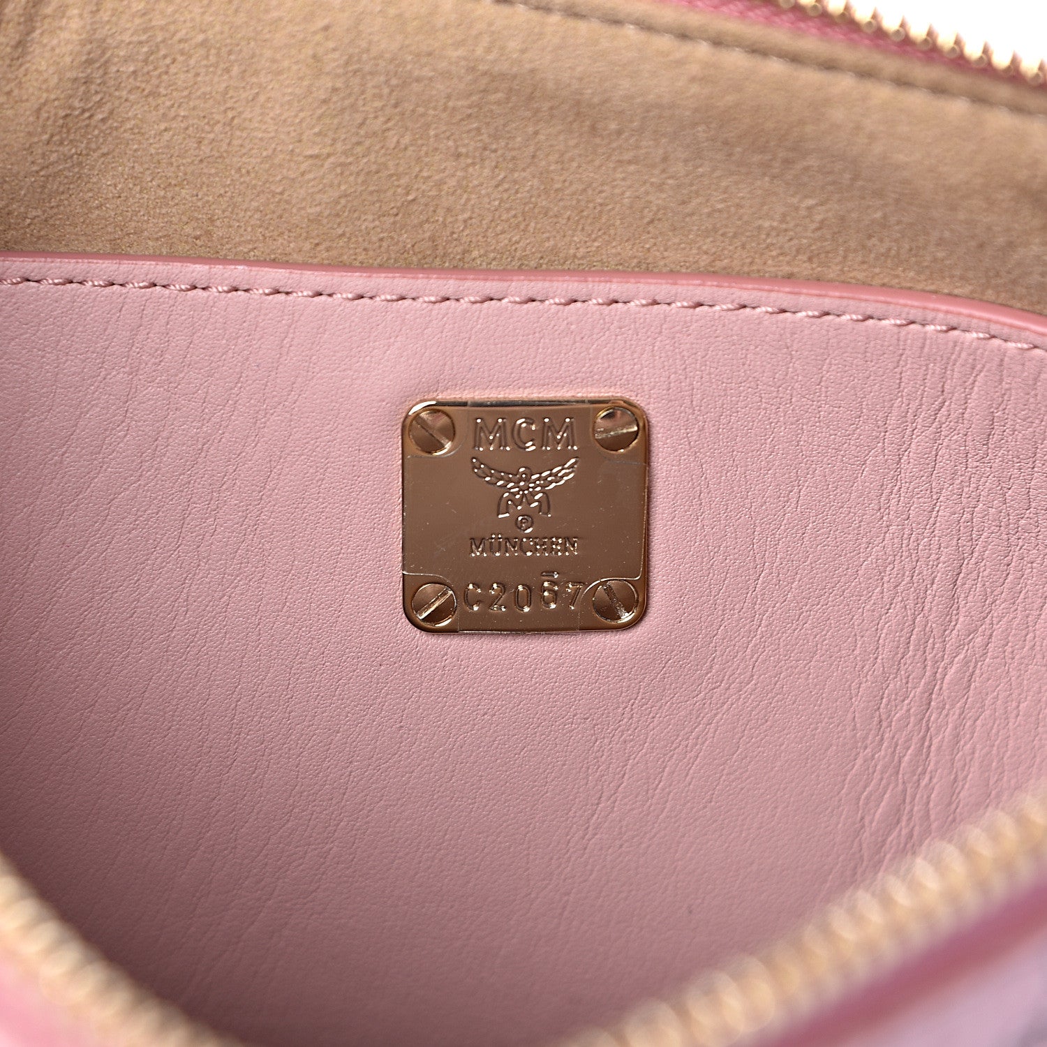 MCM Visetos Rabbit Crossbody Pouch Soft Pink 6 of 10