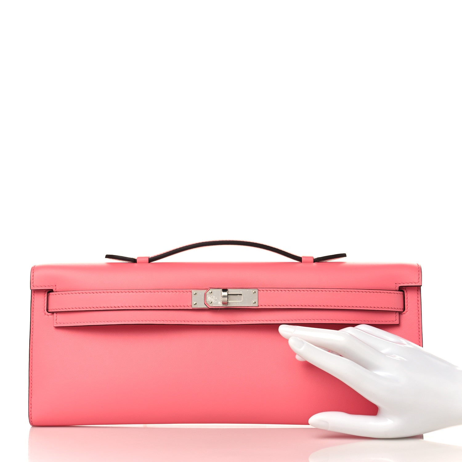 Hermes Swift Kelly Cut Clutch Pochette Rose D'Ete 2 of 8
