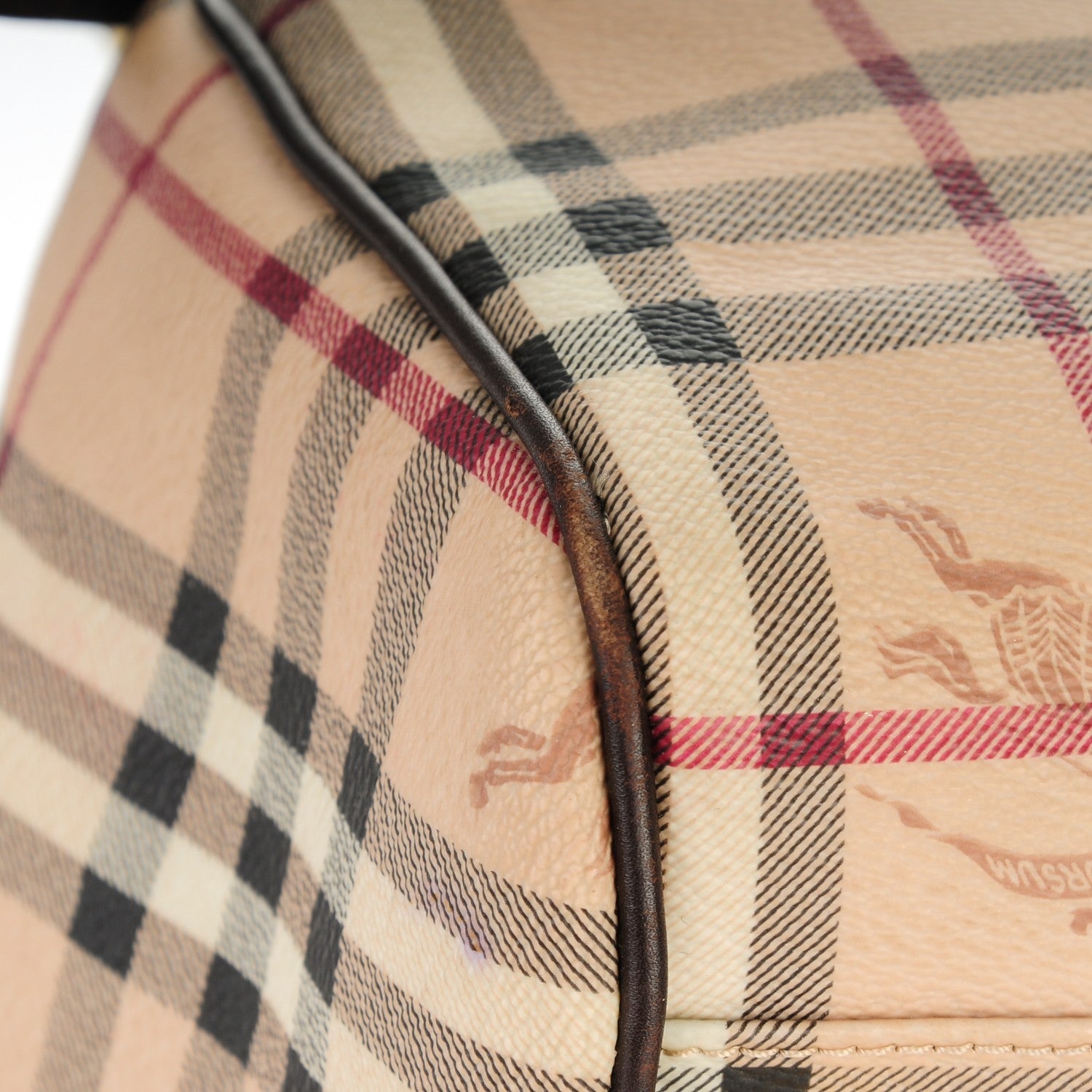 Burberry Haymarket Check Small Canterbury Tote Chocolate 10 of 10