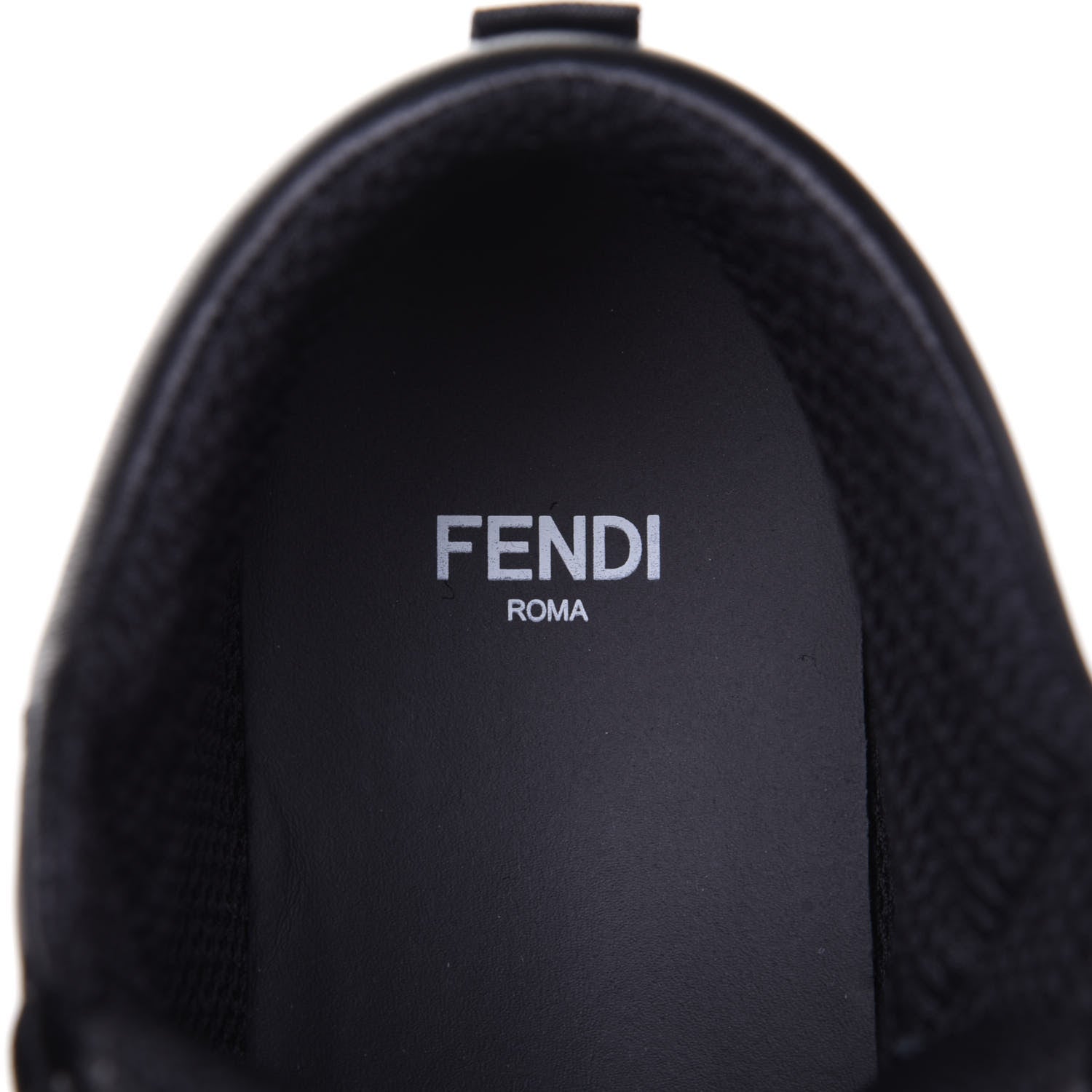 Fendi Nappa Macro FF Embossed High Top Sneakers 37 Black 9 of 11