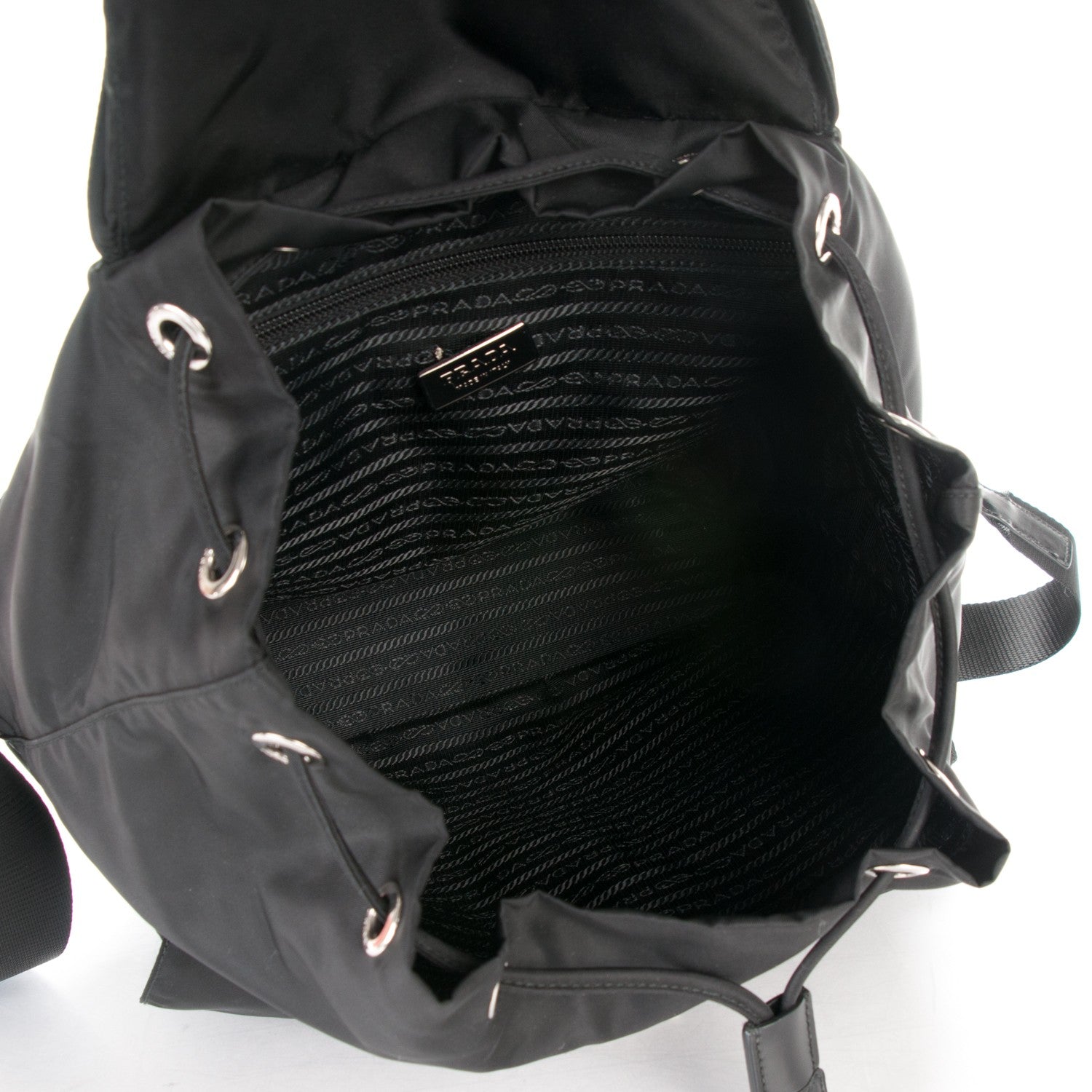 Prada Nylon Vela Medium Backpack Black 5 of 7