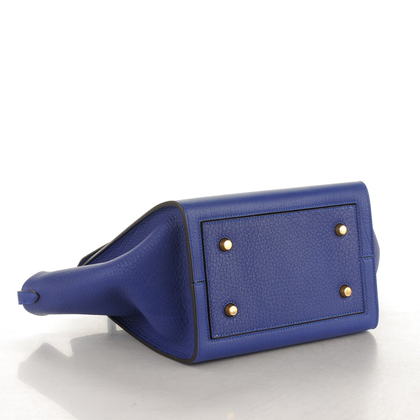 Crisped Calfskin Mini Tie Knot Tote Indigo