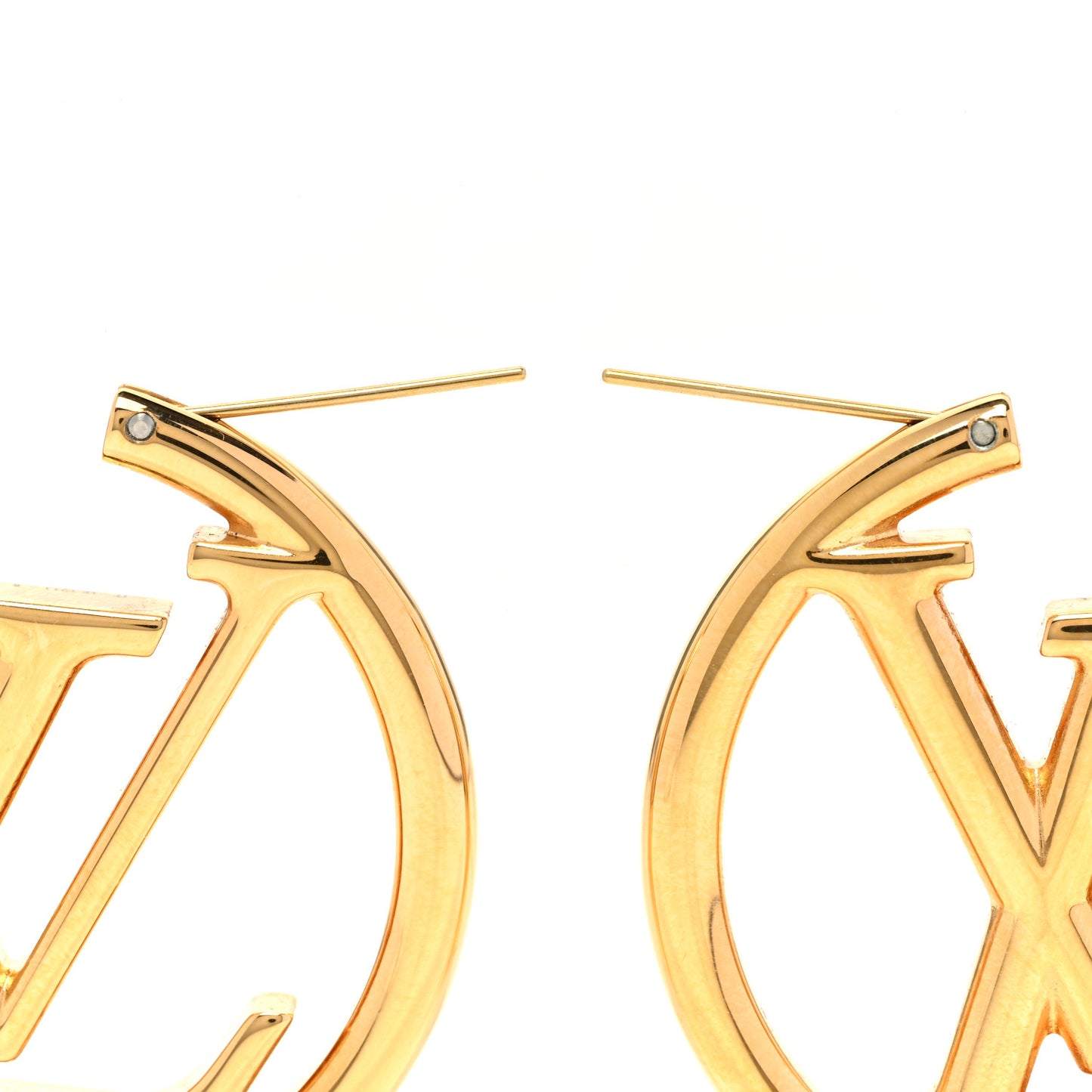 Metal Louise Hoop Earrings Gold