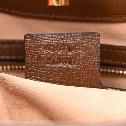 Gucci GG Supreme Monogram Azalea Calfskin Web Small Jackie 1961 Hobo Beige Ebony Brown Sugar 7 of 10