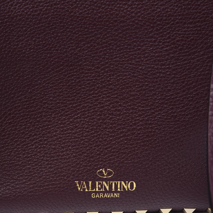 Valentino Garavani Pebbled Calfskin Mini Rockstud Flip-Lock Messenger Bag Rubin 8 of 11