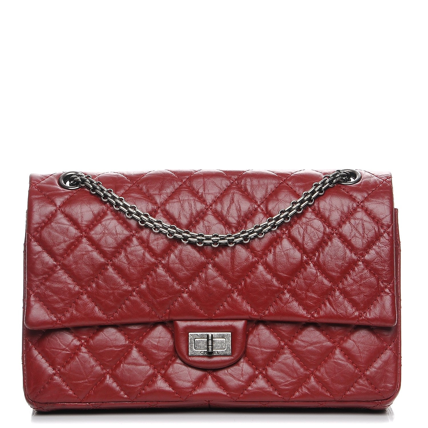 Chanel Aged Calfskin 2.55 Reissue 226 Flap Red 1 of 7