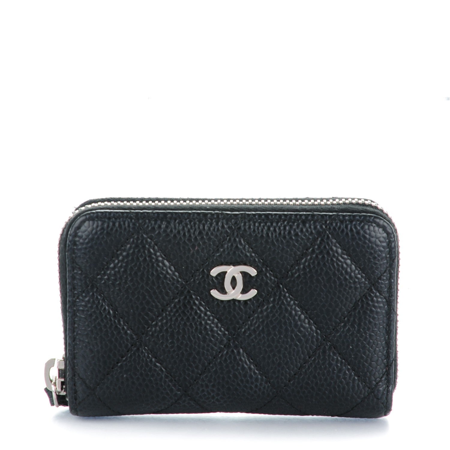 Chanel Caviar Quilted Zip Coin Purse Black 1 of 7