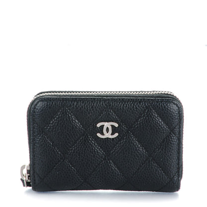 Chanel Caviar Quilted Zip Coin Purse Black 1 of 7