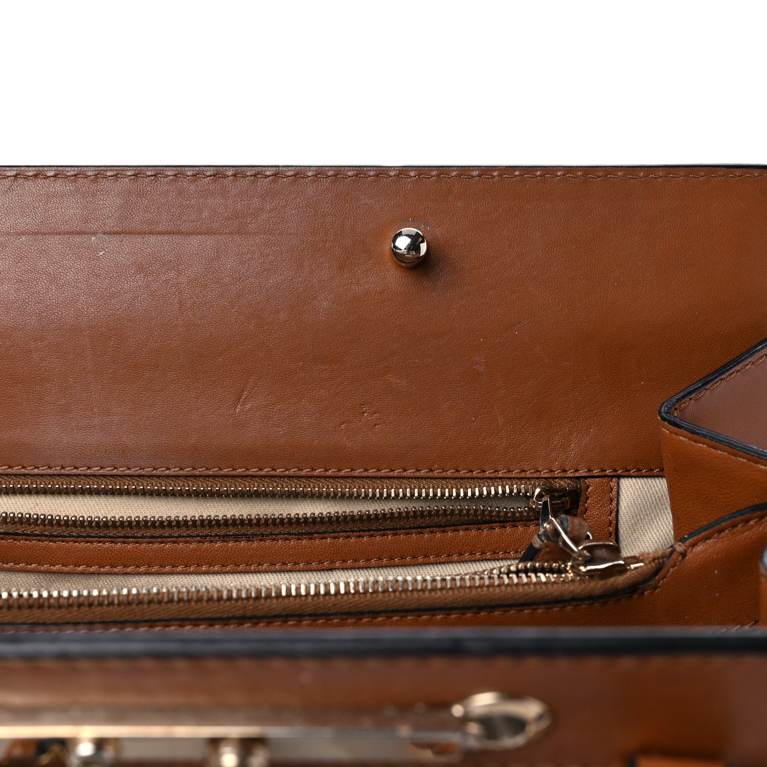 Valentino Garavani Vitello Lace Demetra Satchel Cognac 12 of 34