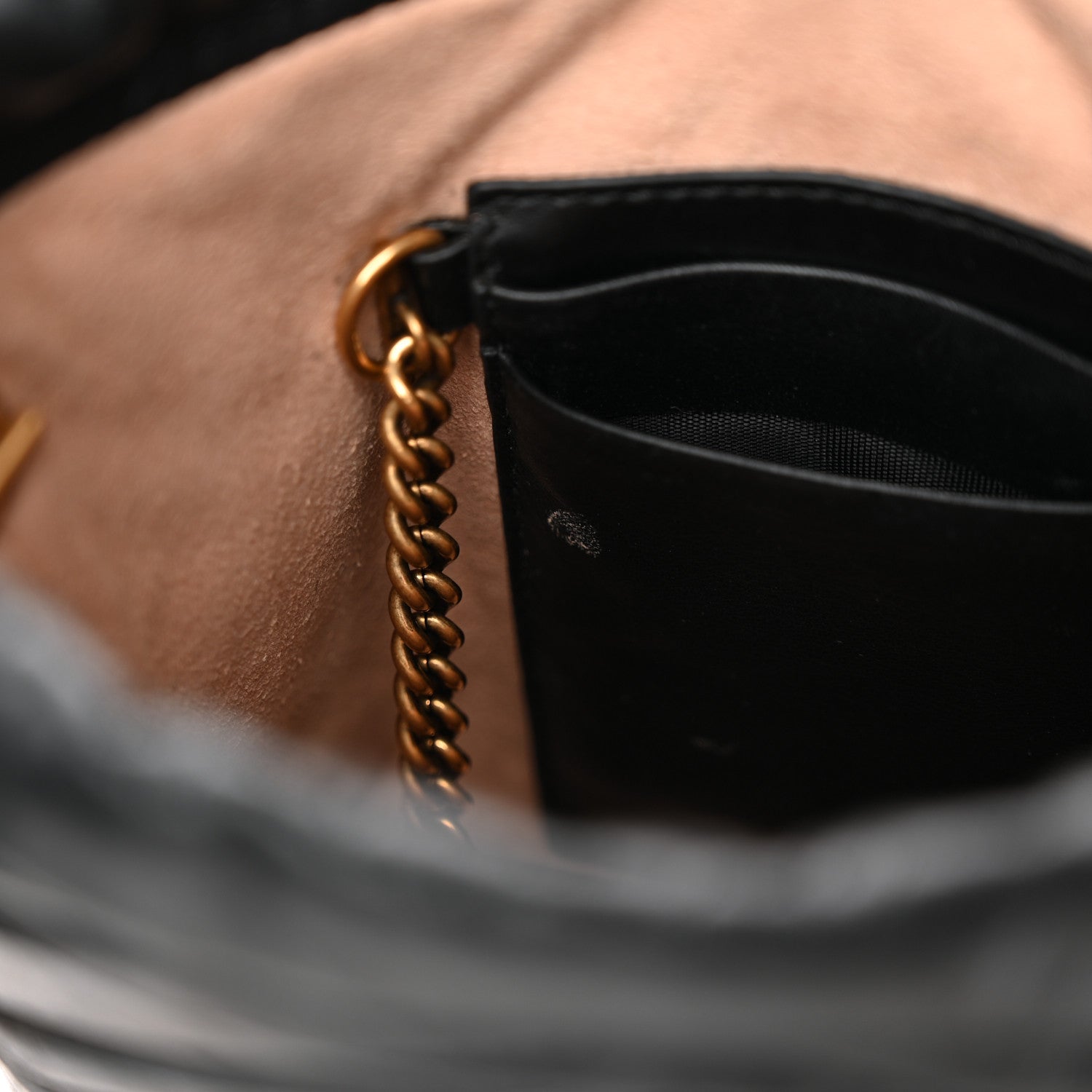 Gucci Calfskin Matelasse Mini GG Marmont 2.0 Bucket Bag Black 12 of 13