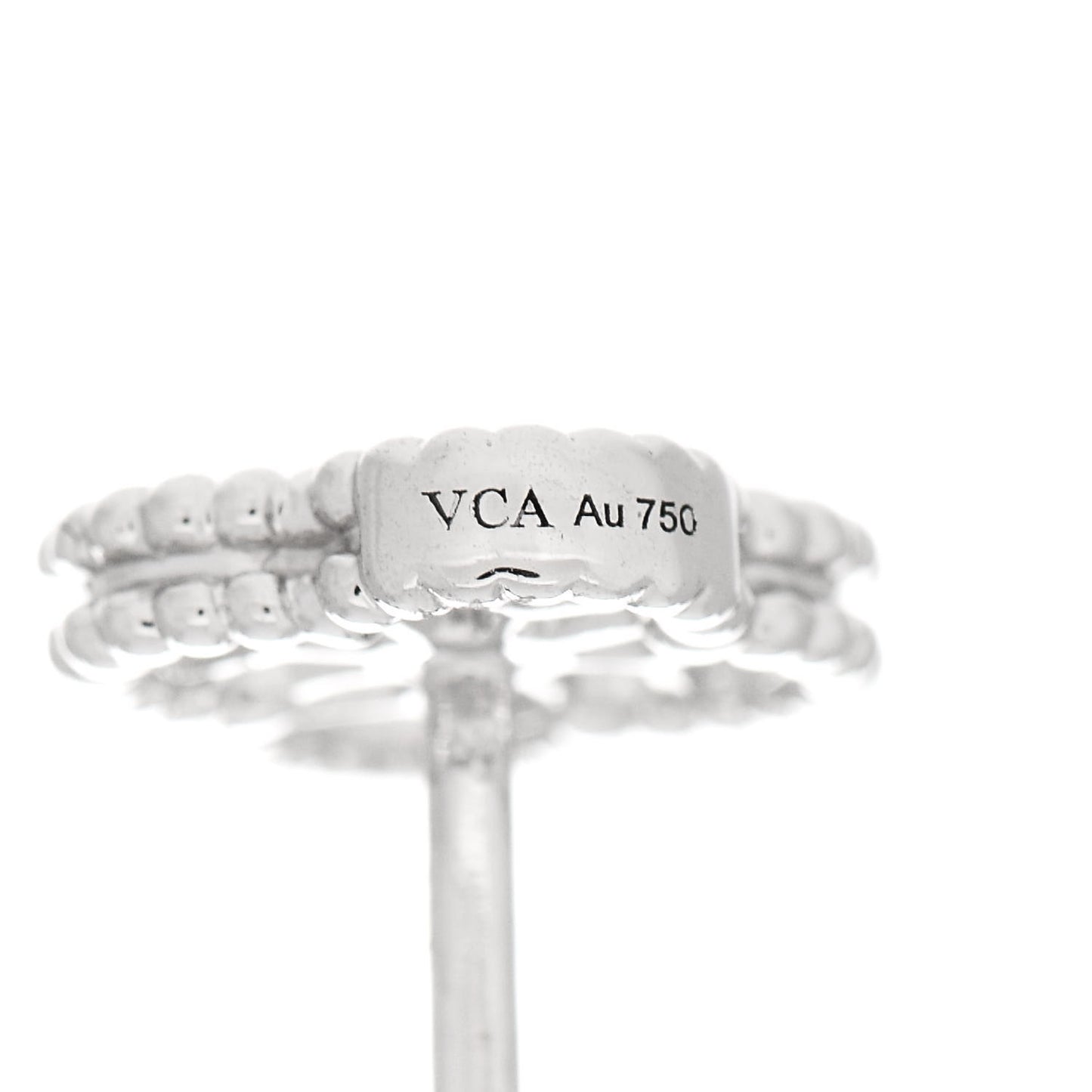 18K White Gold Diamond Sweet Alhambra Earrings