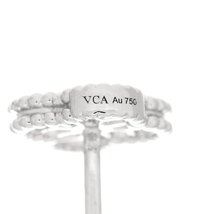 Van Cleef & Arpels 18K White Gold Diamond Sweet Alhambra Earrings 4 of 6