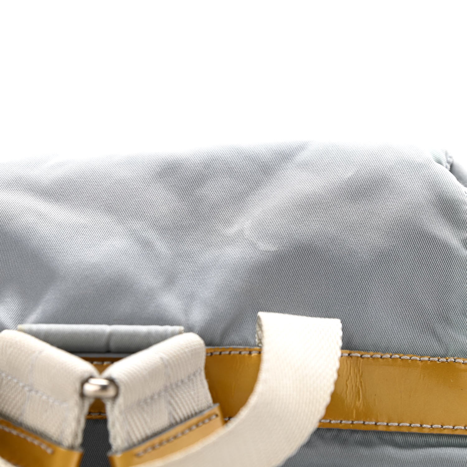 Prada Nylon Vela Patent Backpack Argento 13 of 17