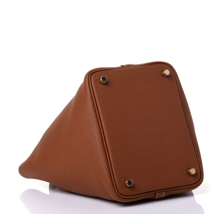 Hermes Taurillon Clemence Picotin Lock 18 PM Gold 3 of 4