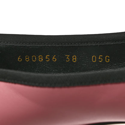Gucci Malaga Kid Jarret Ballet Flats 38 Pink Black 7 of 9