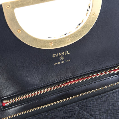 Chanel Grained Calfskin Small Chain Handle Clutch Black 7 of 9