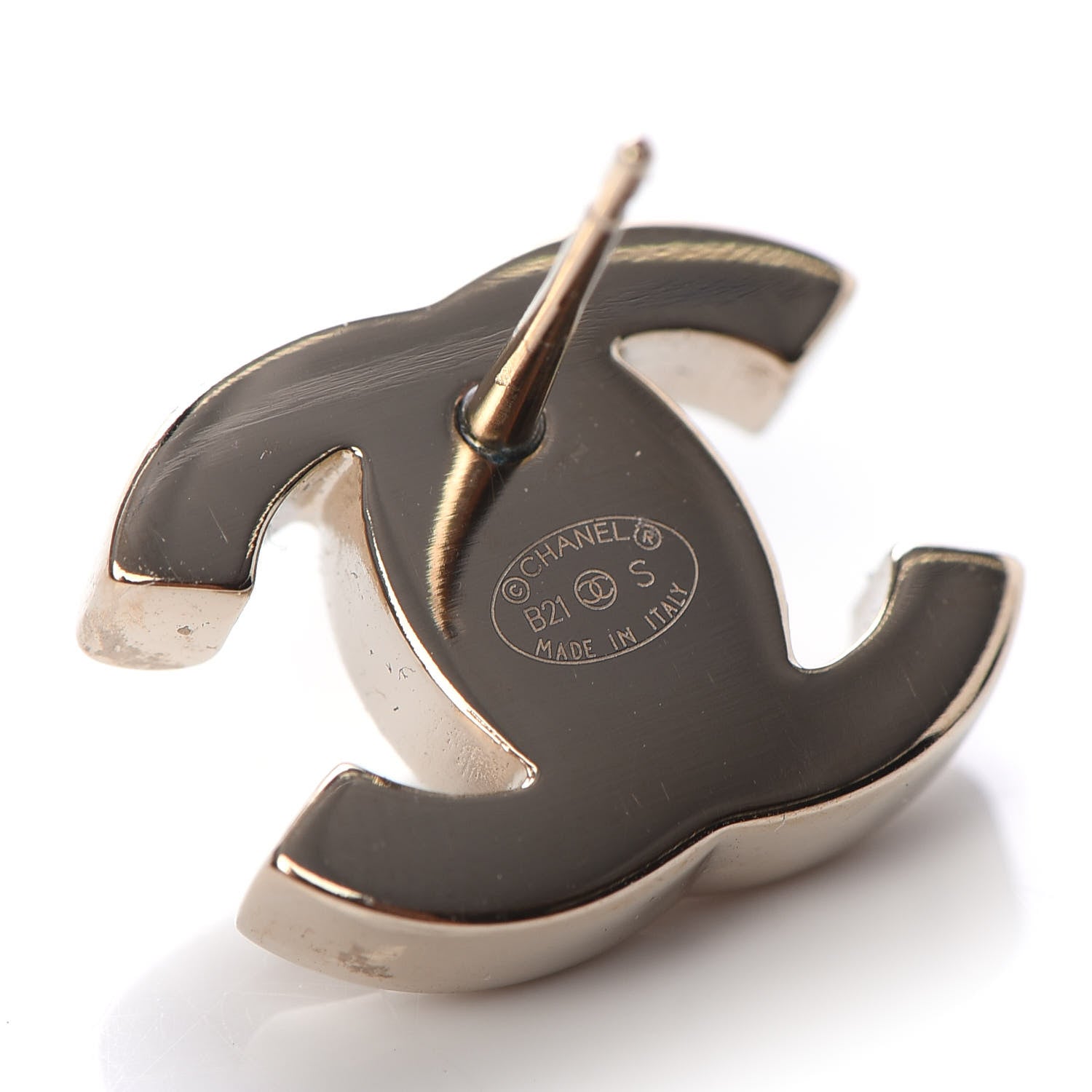 Chanel Metal CC Turnlock Earrings Gold 4 of 5