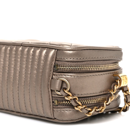 Chanel Metallic Lambskin Mini Coco Boy Camera Case Dark Gold 10 of 10