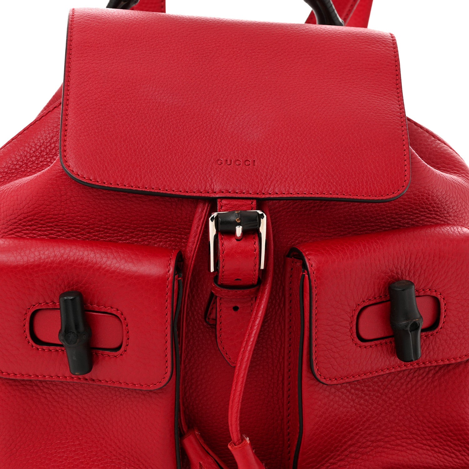 Gucci Cellarius Calfskin Medium Bamboo Backpack Petunia 8 of 10