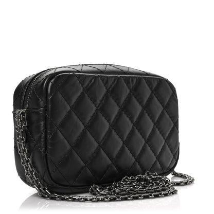 Chanel Aged Calfskin Quilted Mini Reissue Camera Case Black 3 of 9
